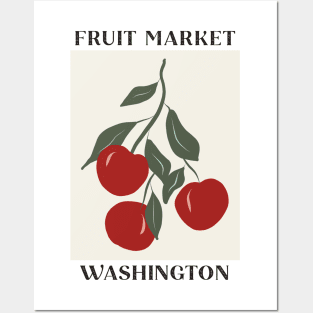 Fruit Market Washington Apples Posters and Art